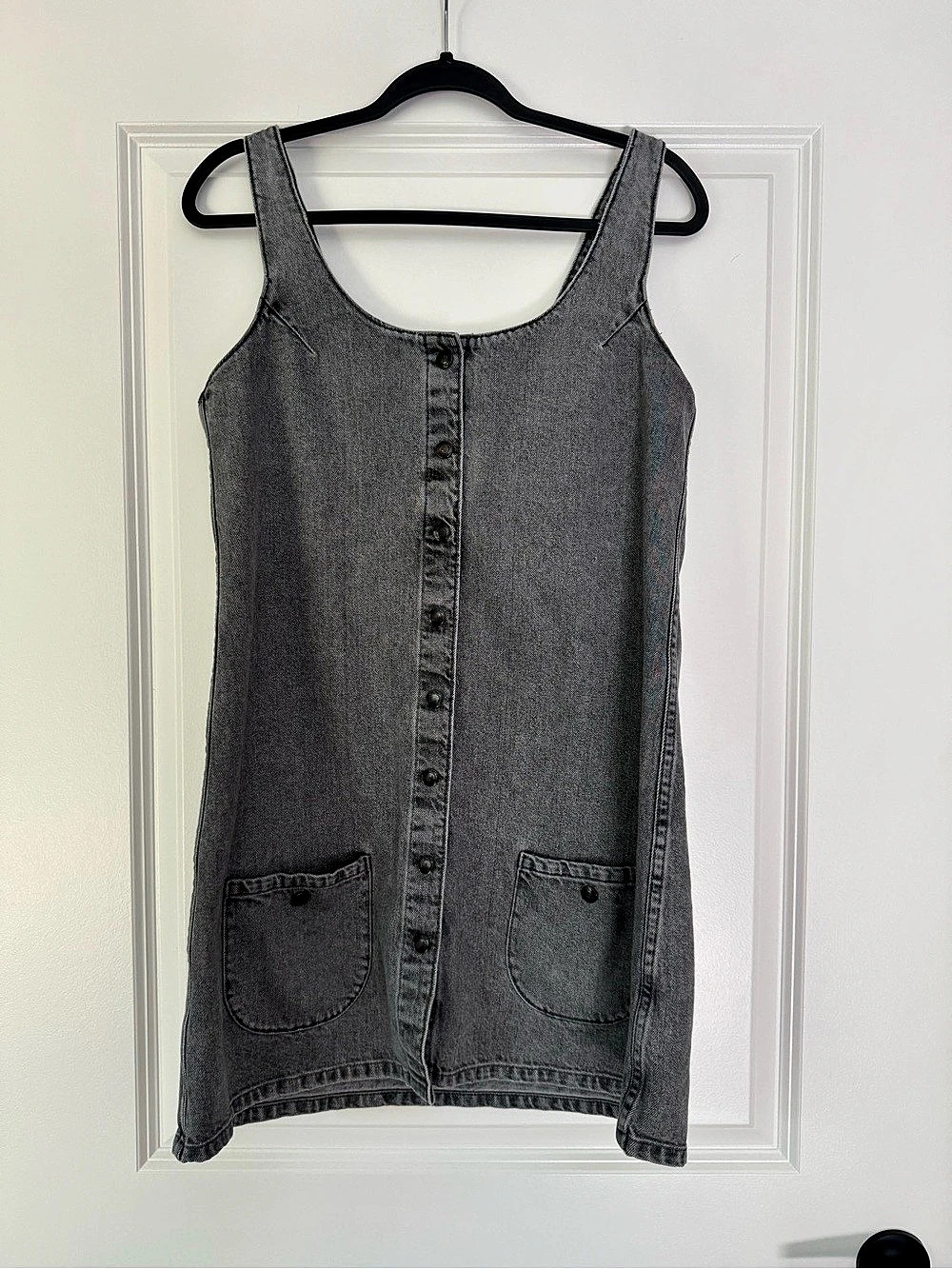 DL1961 Adeline Dress Gray Denim Mini Dress Small